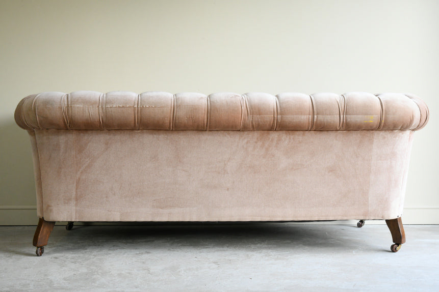 Antique Early 20th Century Upholstered Chesterfield Sofa