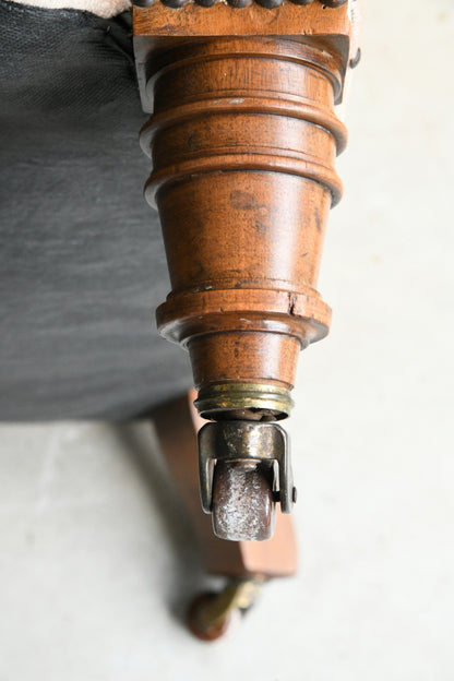 Antique Early 20th Century Upholstered Chesterfield Sofa