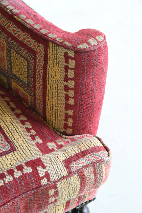 William & Mary Style Upholstered Armchair