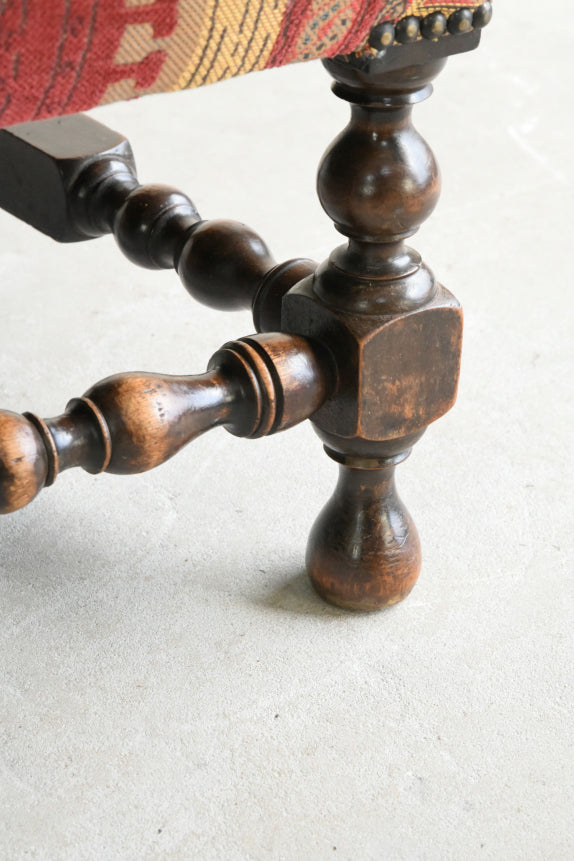 William & Mary Style Upholstered Armchair