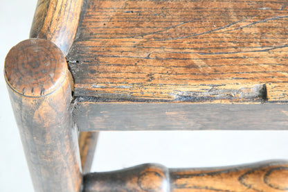 Antique Single Country Elm Kitchen Chair