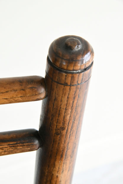 Antique Single Country Elm Kitchen Chair