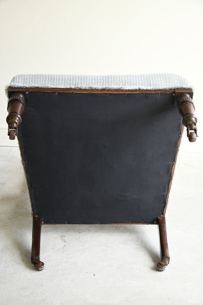 Antique Edwardian Mahogany Open Arm Chair