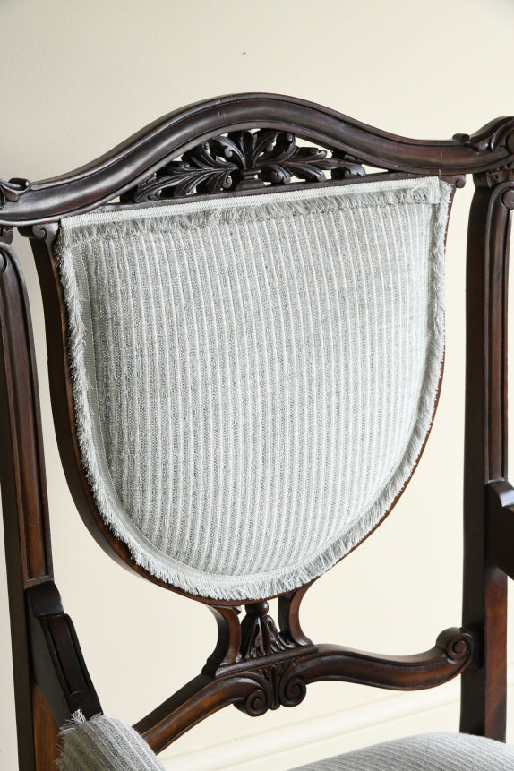 Antique Edwardian Mahogany Open Arm Chair