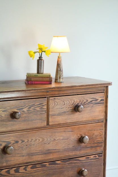 Antique Pitch Pine Chest of Drawers