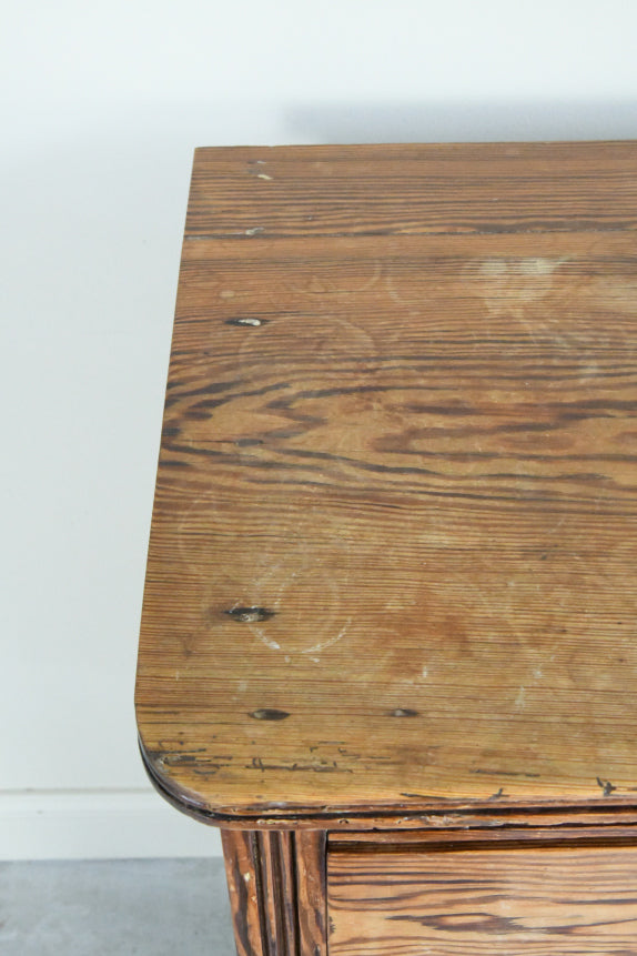 Antique Pitch Pine Chest of Drawers