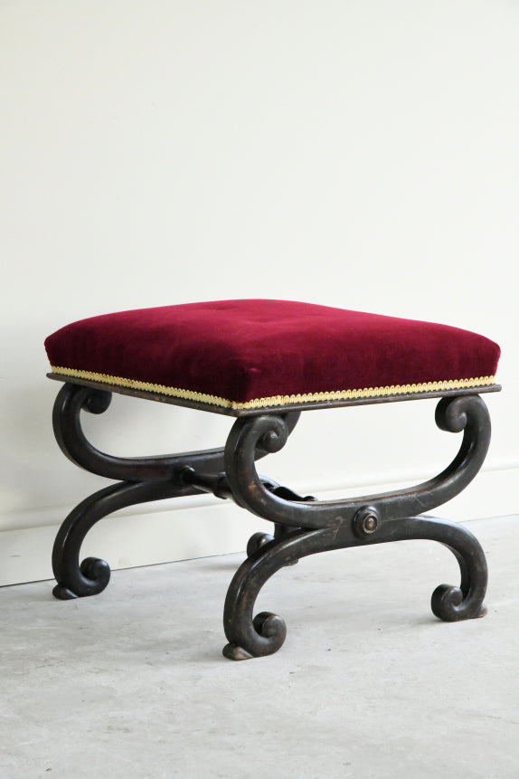 Antique Savonarola Style Stool