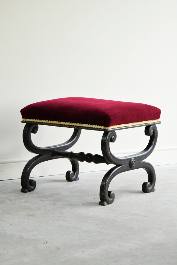 Antique Savonarola Style Stool