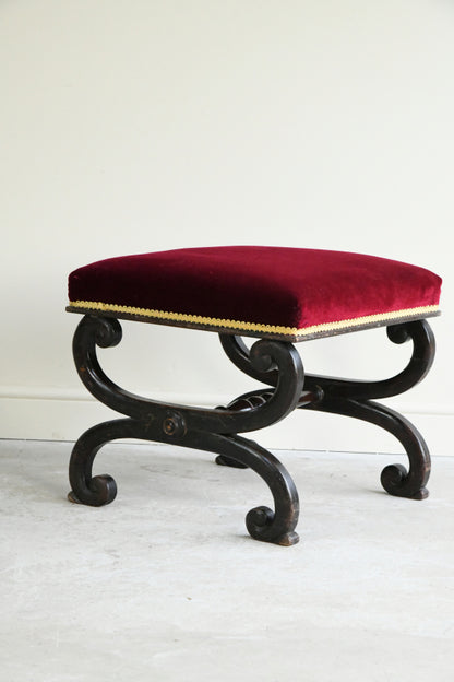 Antique Savonarola Style Stool