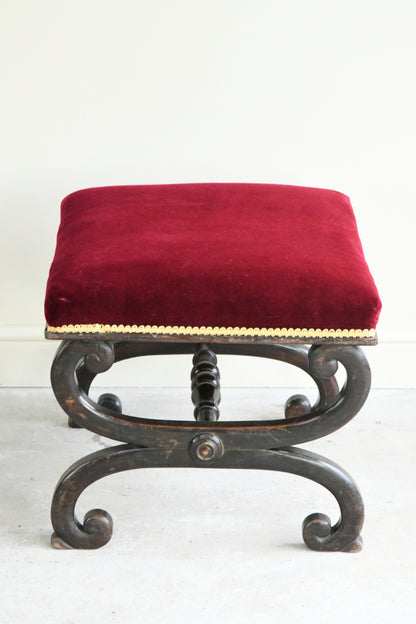 Antique Savonarola Style Stool