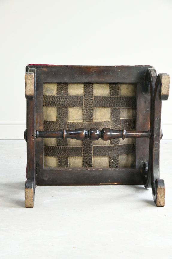 Antique Savonarola Style Stool