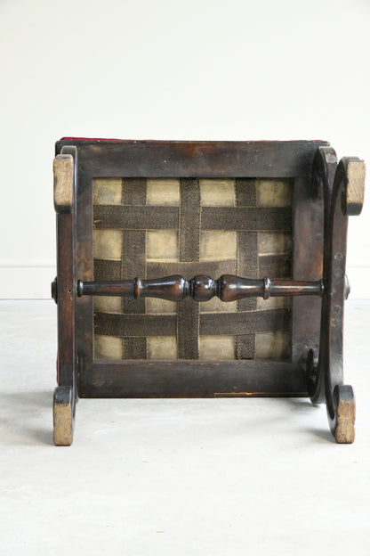 Antique Savonarola Style Stool