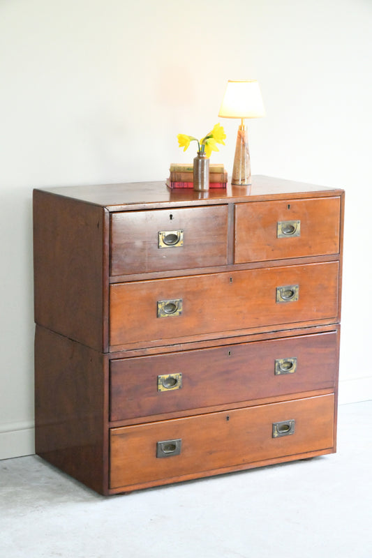 Antique Mahogany Campaign Chest