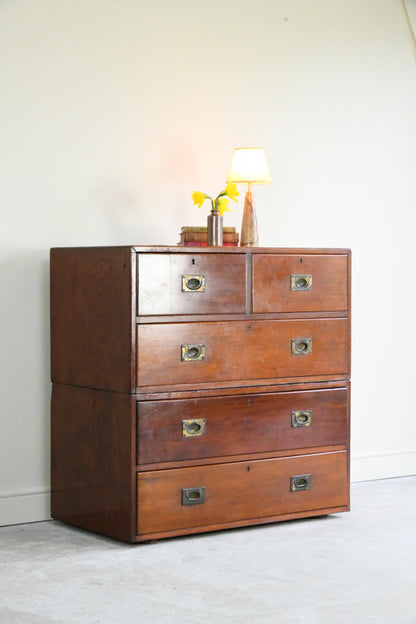 Antique Mahogany Campaign Chest