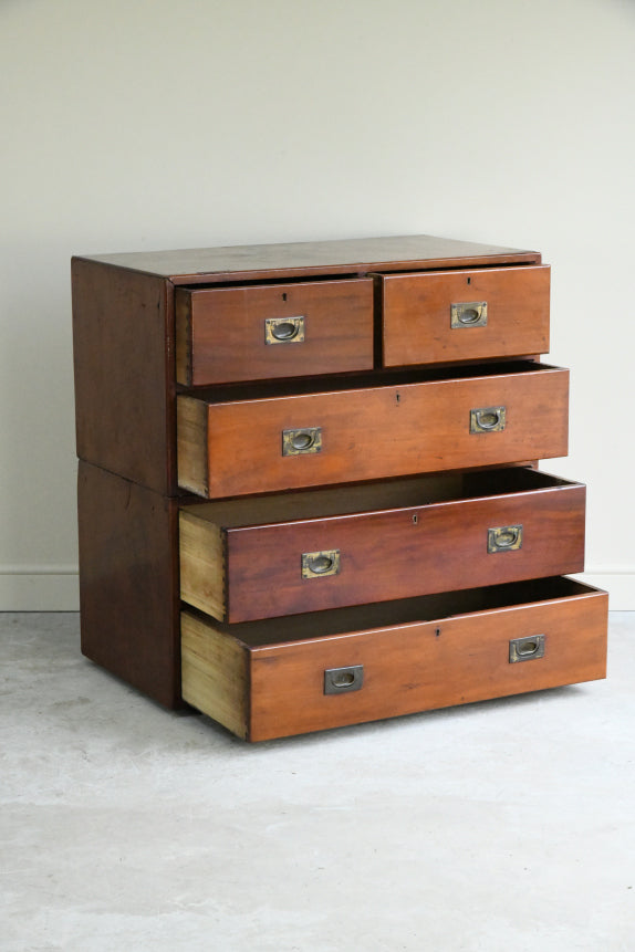 Antique Mahogany Campaign Chest