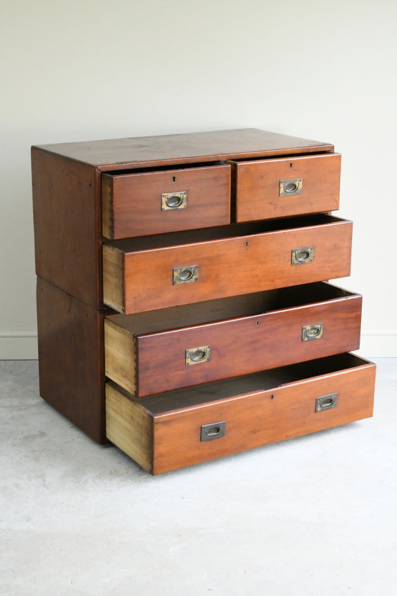 Antique Mahogany Campaign Chest