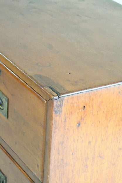 Antique Mahogany Campaign Chest