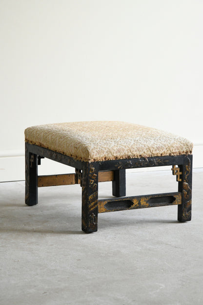 Chinese Chippendale Style Low Stool