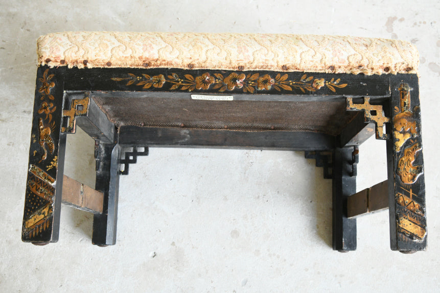 Chinese Chippendale Style Low Stool