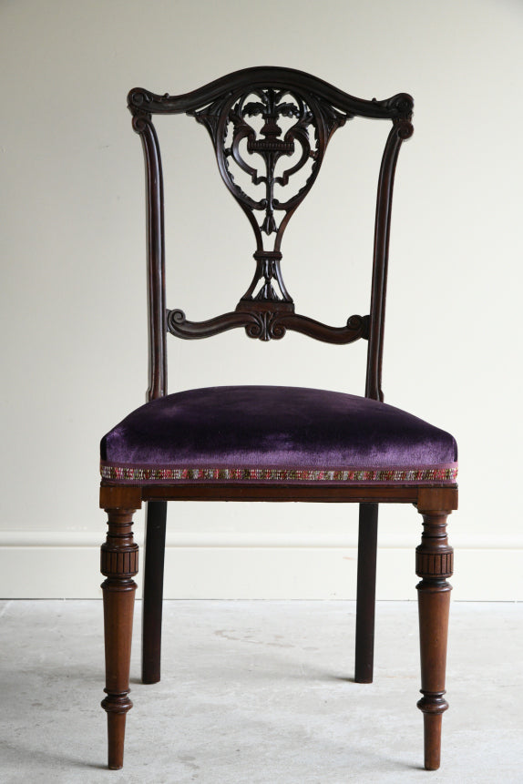 Single Mahogany Occasional Chair