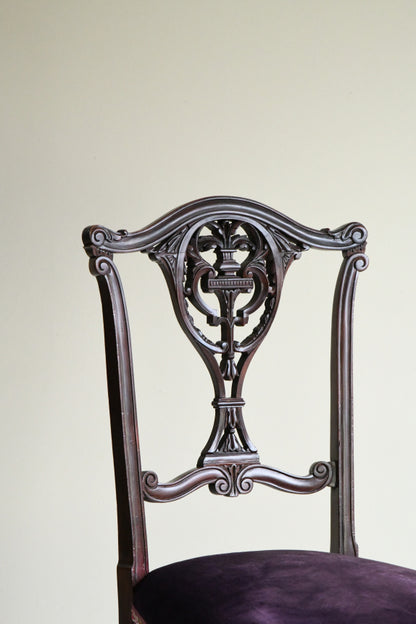 Single Mahogany Occasional Chair