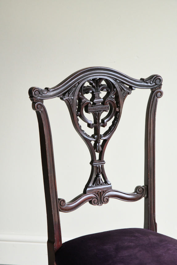 Single Mahogany Occasional Chair