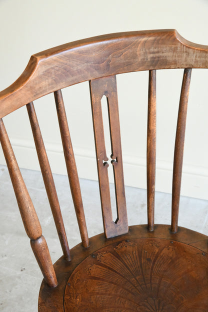 Pair Stick Back Kitchen Chairs