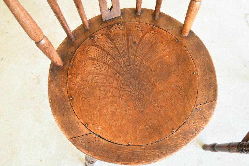 Pair Stick Back Kitchen Chairs