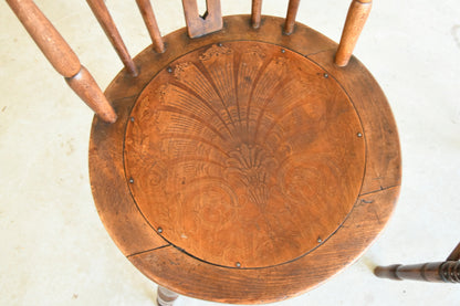 Pair Stick Back Kitchen Chairs