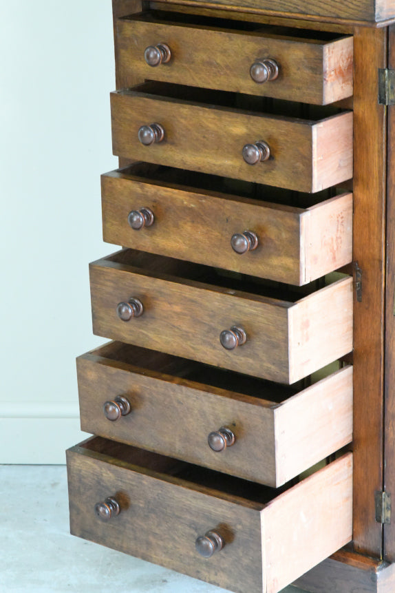 Victorian Oak Wellington Chest