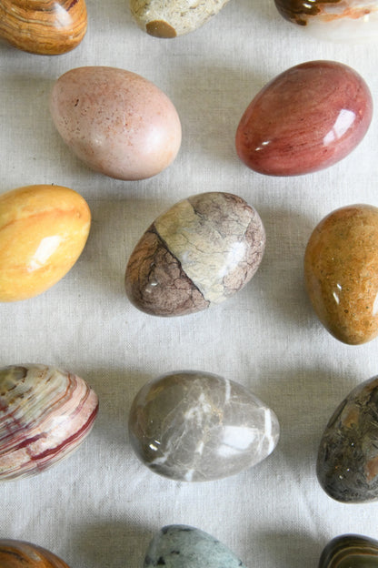 Collection Polished Stone Specimen Eggs