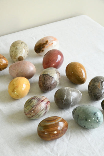 Collection Polished Stone Specimen Eggs