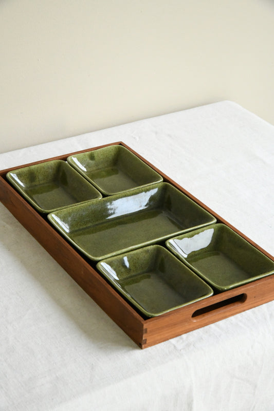 Retro Jie Gantofta Sweden Serving Tray & Dishes