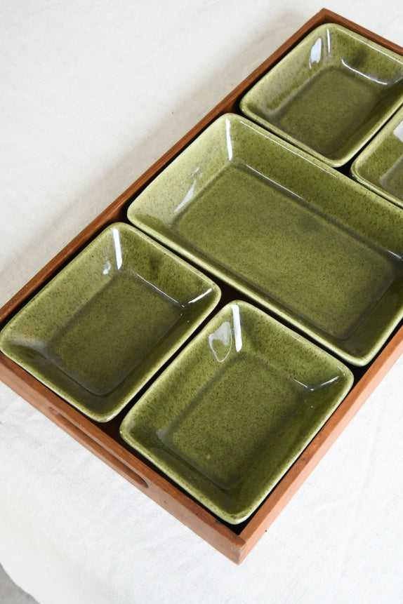 Retro Jie Gantofta Sweden Serving Tray & Dishes