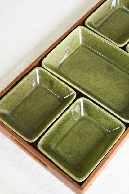 Retro Jie Gantofta Sweden Serving Tray & Dishes
