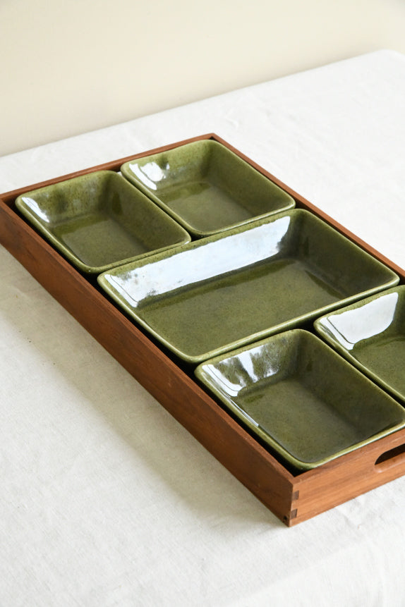 Retro Jie Gantofta Sweden Serving Tray & Dishes