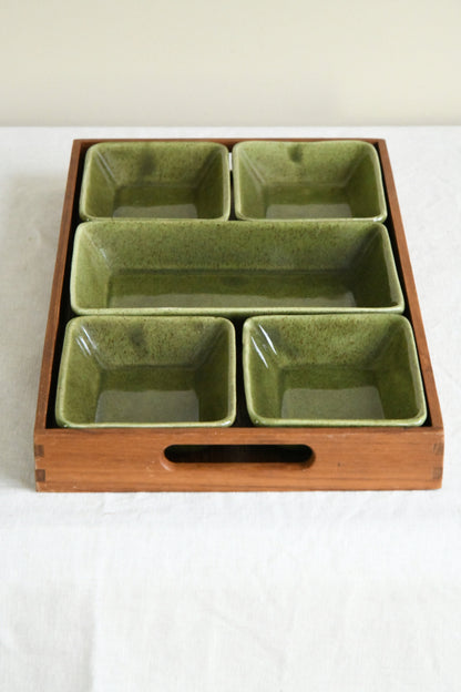 Retro Jie Gantofta Sweden Serving Tray & Dishes