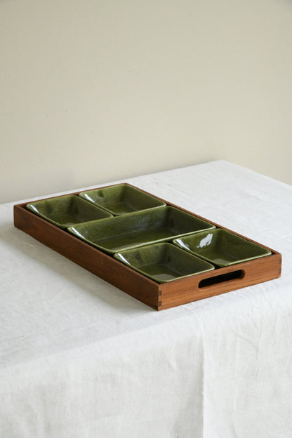 Retro Jie Gantofta Sweden Serving Tray & Dishes