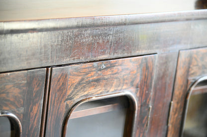 Victorian Rosewood Veneer Glazed Bookcase
