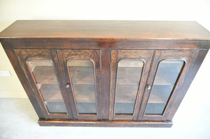 Victorian Rosewood Veneer Glazed Bookcase