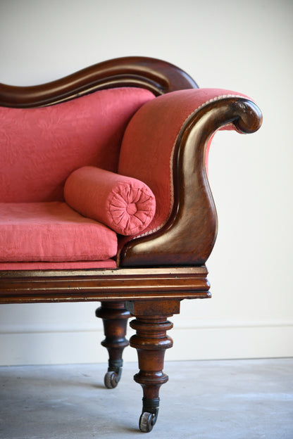 Antique Mahogany Upholstered Sofa