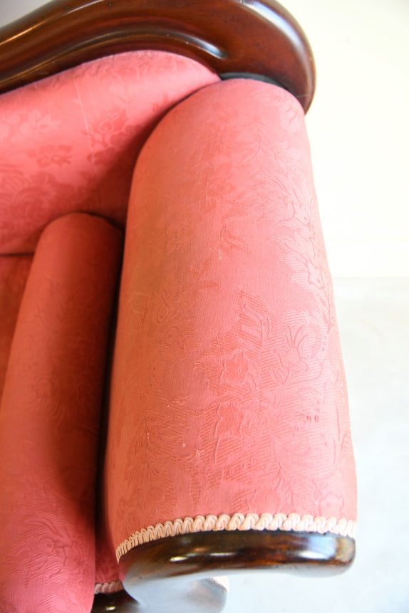 Antique Mahogany Upholstered Sofa