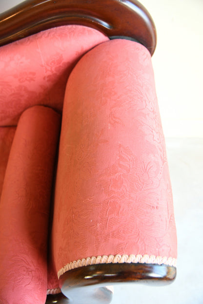 Antique Mahogany Upholstered Sofa