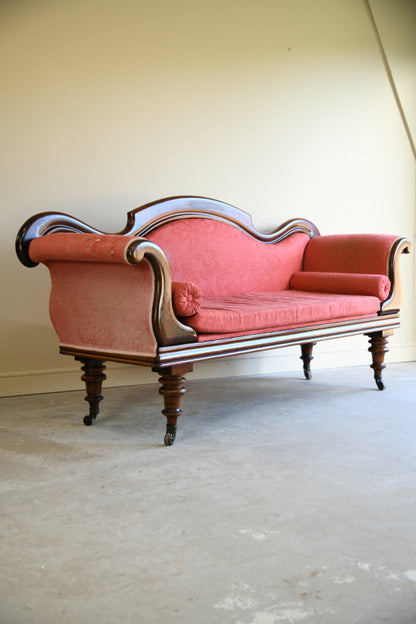 Antique Mahogany Upholstered Sofa
