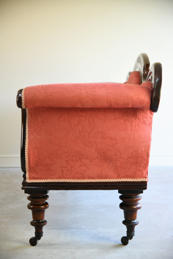 Antique Mahogany Upholstered Sofa