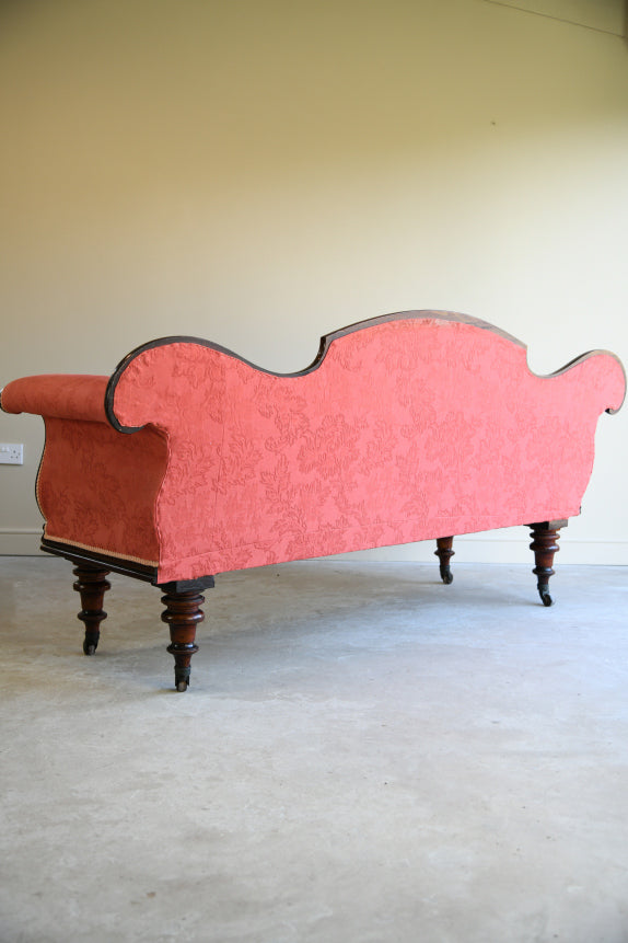 Antique Mahogany Upholstered Sofa