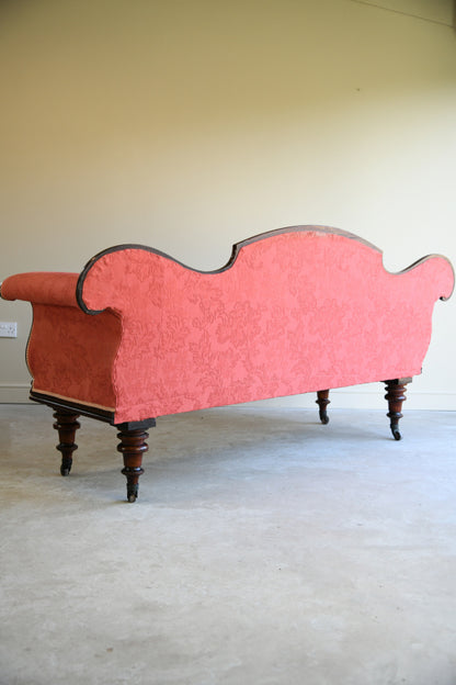 Antique Mahogany Upholstered Sofa