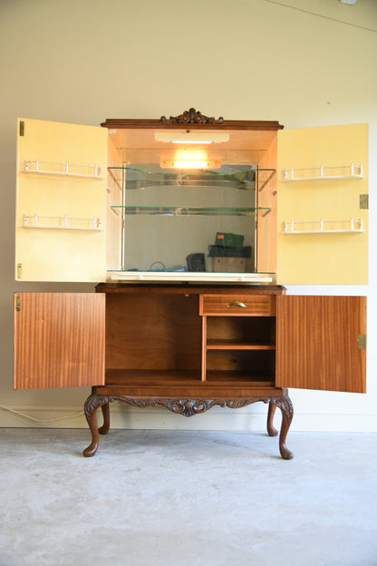 Vintage Burr Walnut Cocktail Cabinet