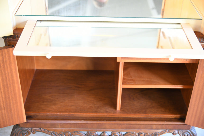 Vintage Burr Walnut Cocktail Cabinet
