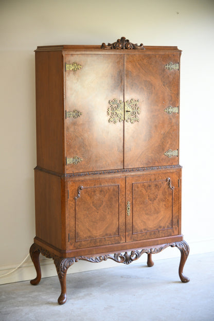 Vintage Burr Walnut Cocktail Cabinet